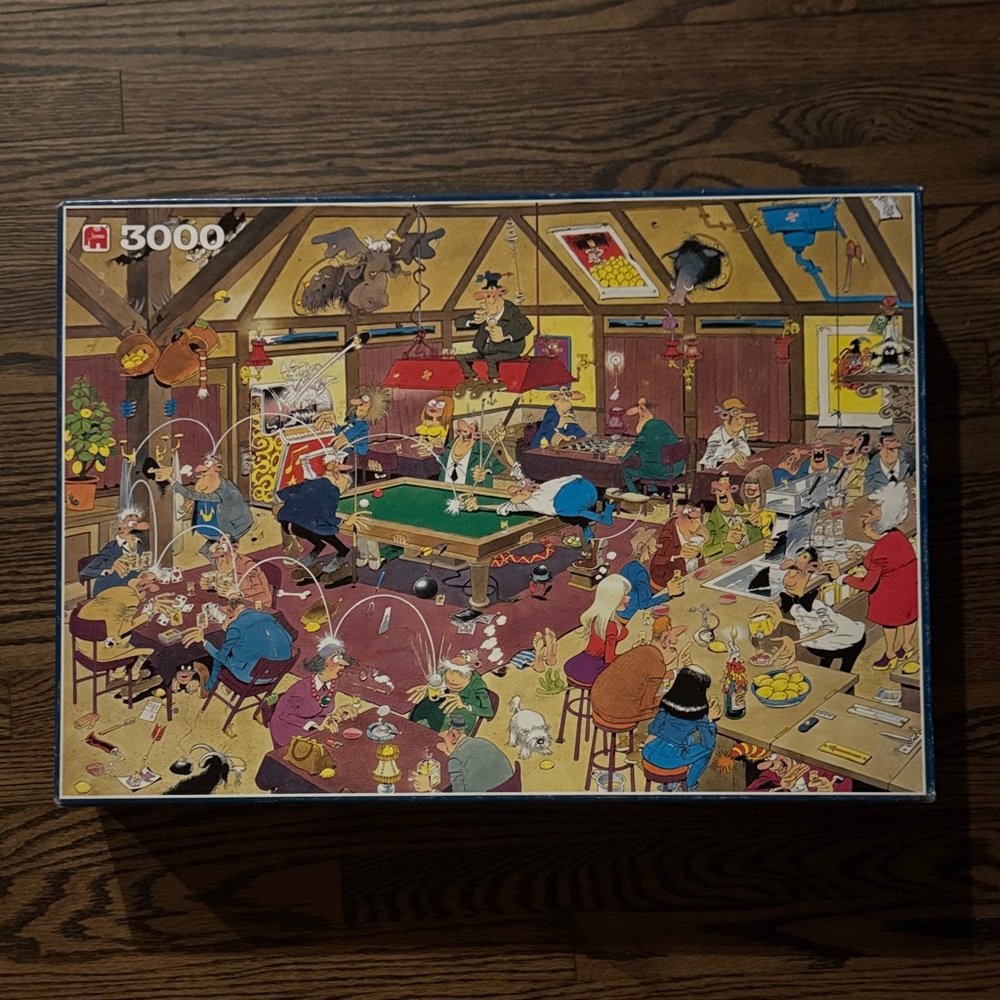 Jan Van Haasteren 3000 piece puzzle - Shooting Pool RARE puzzle 🧩